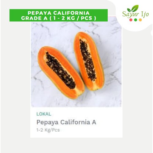 

Pepaya California Fresh Grade A 1 - 2 Kg / Pcs Buah Papaya Somerville