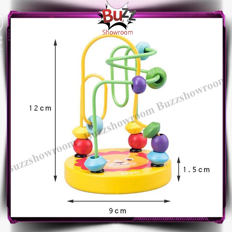 Mini Round Beads Traffic Wire Maze Mainan Edukasi Anak Bead