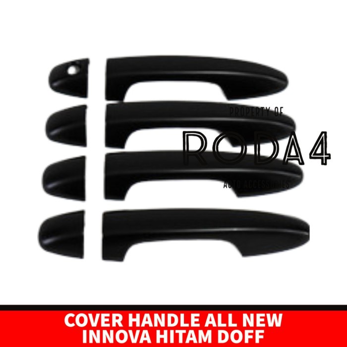 Cover Handle Mobil All New Innova Paket Outer Pelindung Pintu Hitam