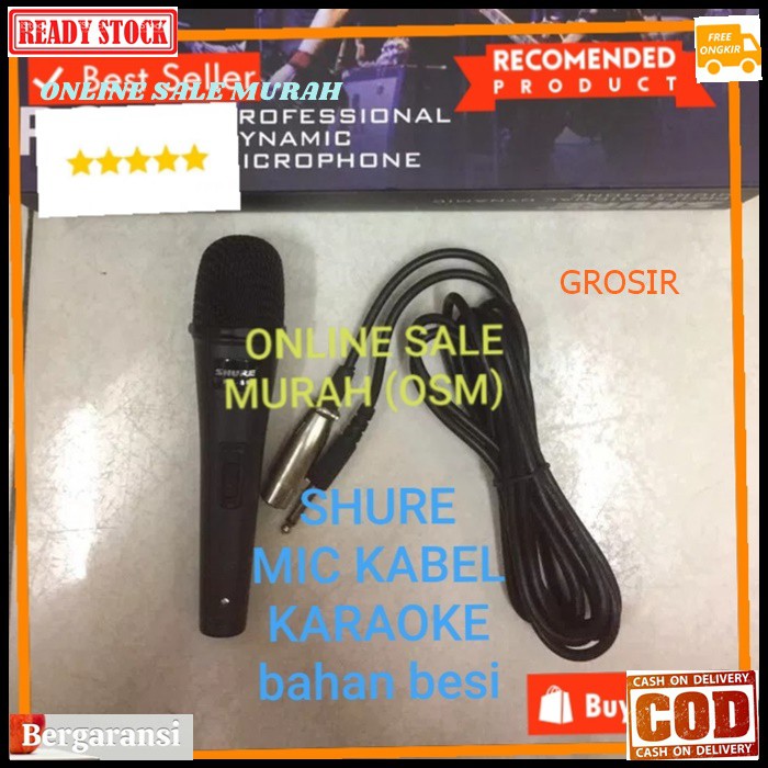 G102 SHURE legendary Mic kabel Microphone cable mik karaoke mikrophone vocal vokal artis audio sound system pengeras suara pro profesional dynamic legendaris G102  BISA SEGALA JENIS AUDIO SOUND  TERBUAT DARI BESI  GK PAKAI BATERAI COLOK Langsung nyala  10