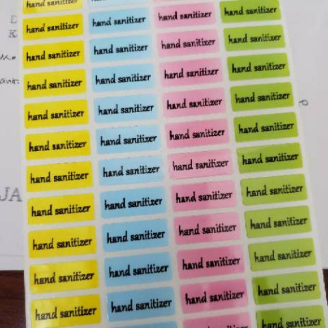 

Label nama waterproof stiker name sticker anti air polos kuning biru hijau pink namesticker