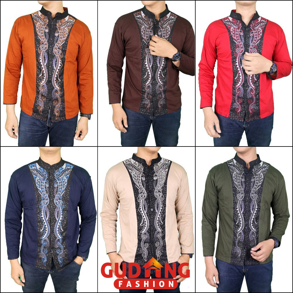 Baju Koko Dewasa Lengan Panjang Katun - Banyak Pilihan Warna KKL (COMB)