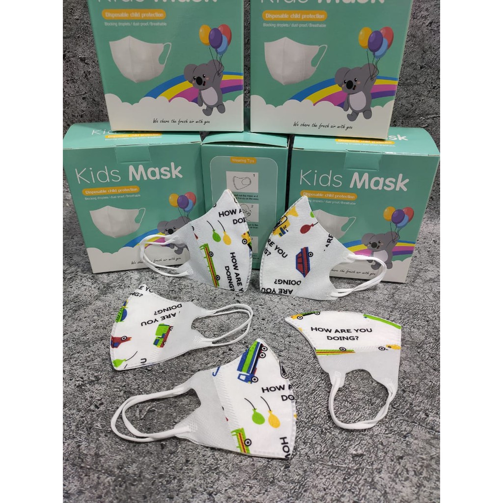 MASKER ANAK KIDS DUCKBILL 3PLY BAYI BALITA - UMUR 2 - 6 TAHUN