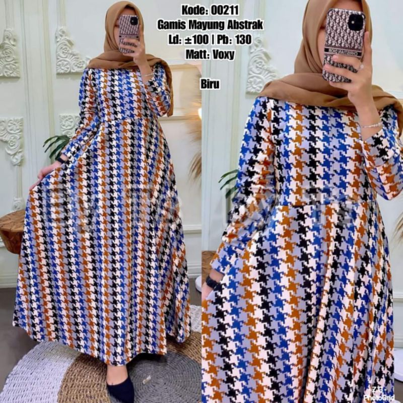 GAMIS MAYUNG VOXY MOTIF ABSTRAK GAMIS VOXY PREMIUM GAMIS BUSUI GAMIS KEKINIAN GAMIS CANTIK PAKAIAN W