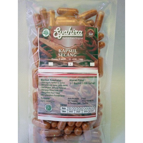 

KAPSUL SECANG ISI 100 KAPSUL