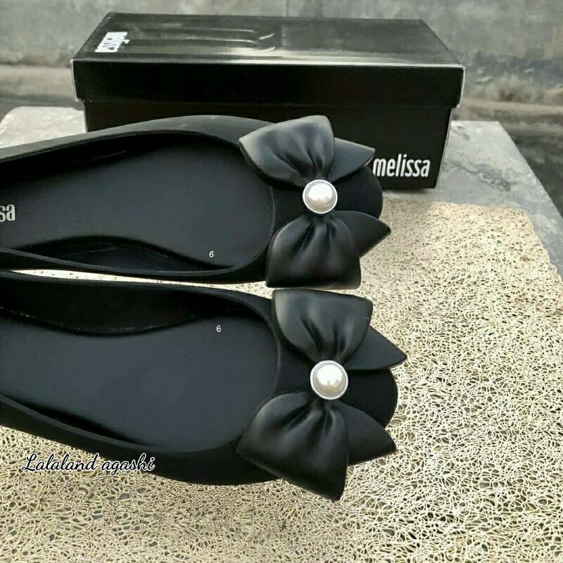 Sepatu melissa Sapatilha Doll VI/sepatu melissa pita 2021/sepatu melissa hitam