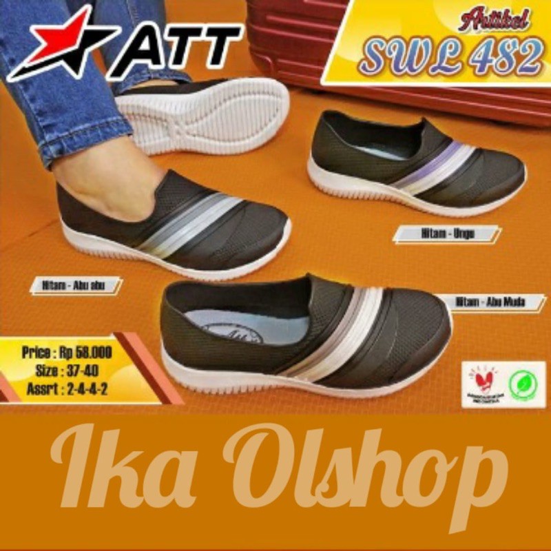 Sepatu Karet Wanita Hitam ATT SWL 482