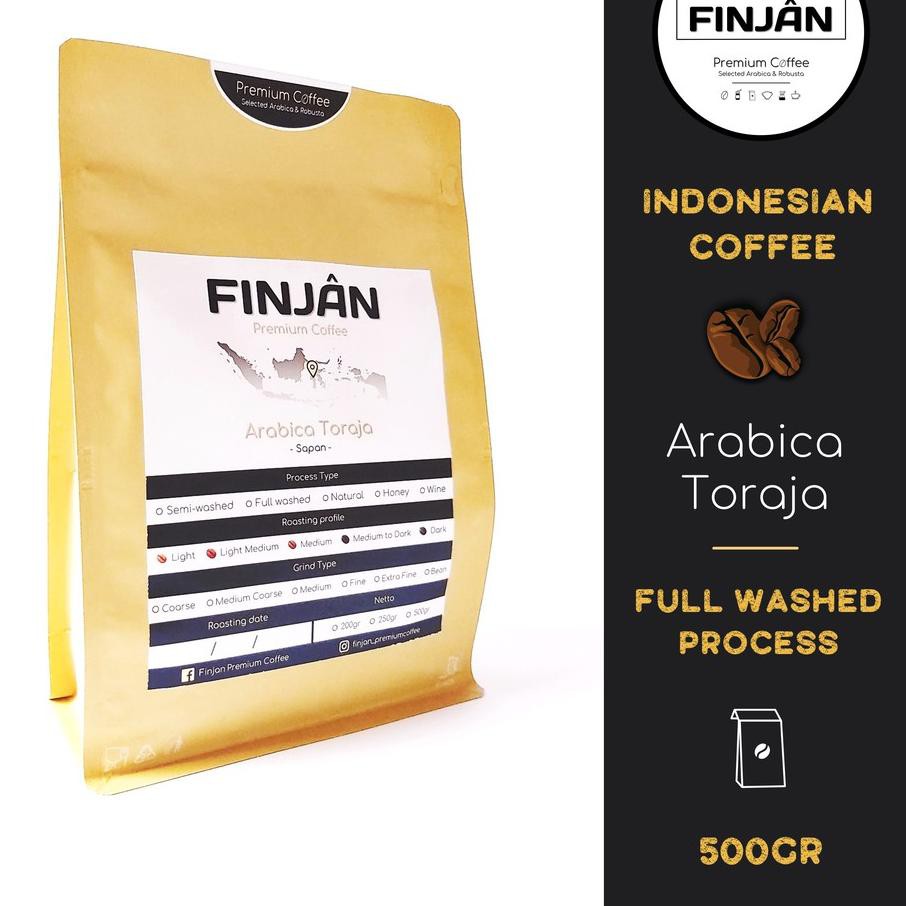 

Banyak Peminat ™ Kopi Arabika Toraja Sapan | Full Washed Process 200g-500g | Finjan Premiun Coffee'