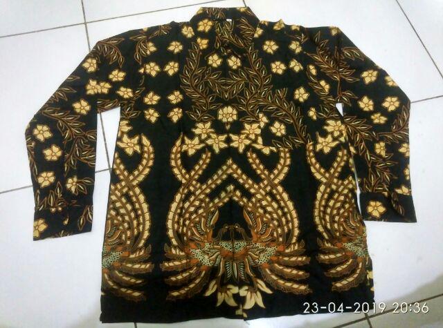 Kemeja Batik Lengan Panjang 021 Risna Batik Hrb026 Hem Batik Murah Seno Sogan Bakung Padi Manggar Md