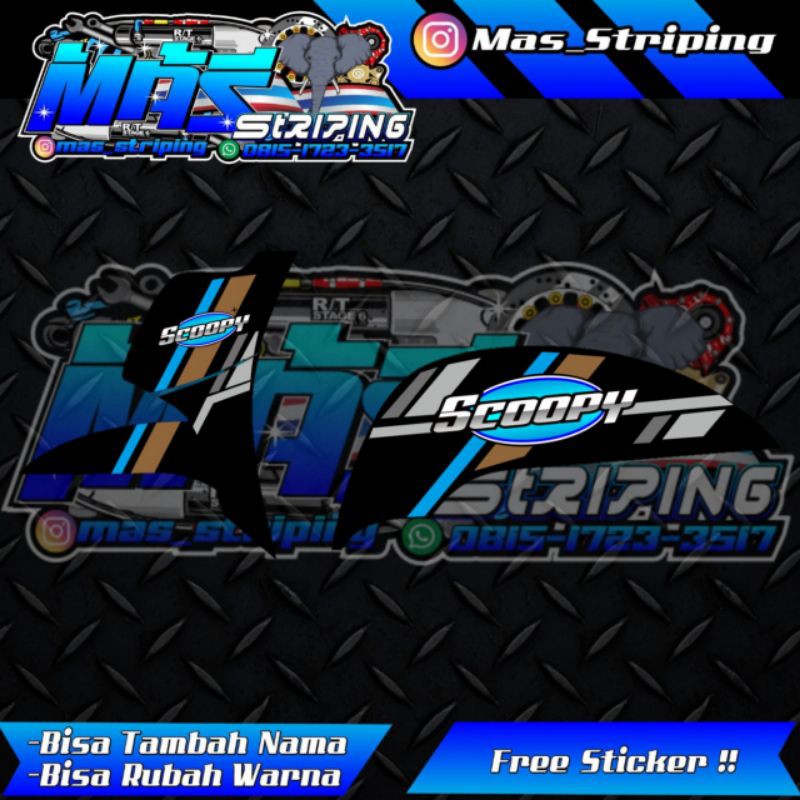 STRIPING SCOOPY NEW VARIASI TRANSPARAN