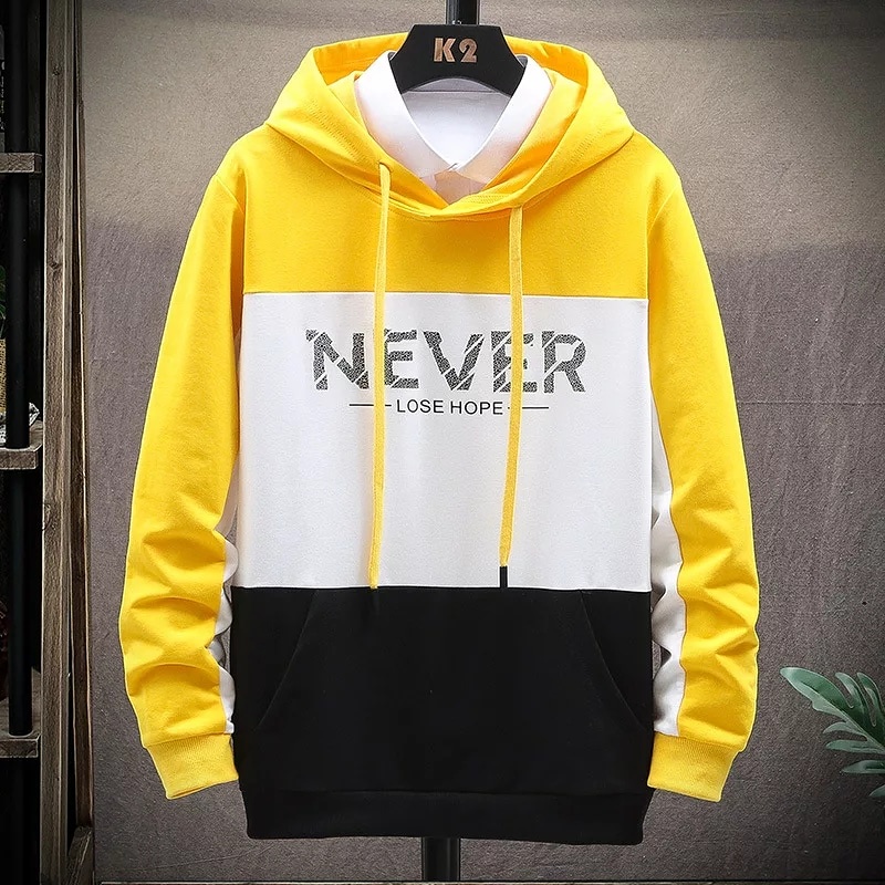 Never Lose Hope Hoodie Pria Tebal Bahan Fleece