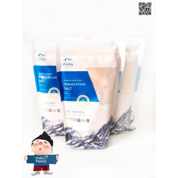 

PROMO PAKET 3 PCS PURA ORGANIC HIMALAYAN PINK SALT- GARAM PINK HIMALAYA 500G TERMURAH