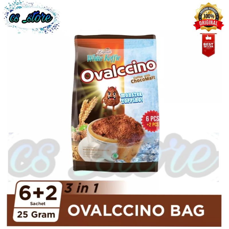 

Kopi Luwak White Koffie Ovalcino Bag 6 + 2 x 25gr