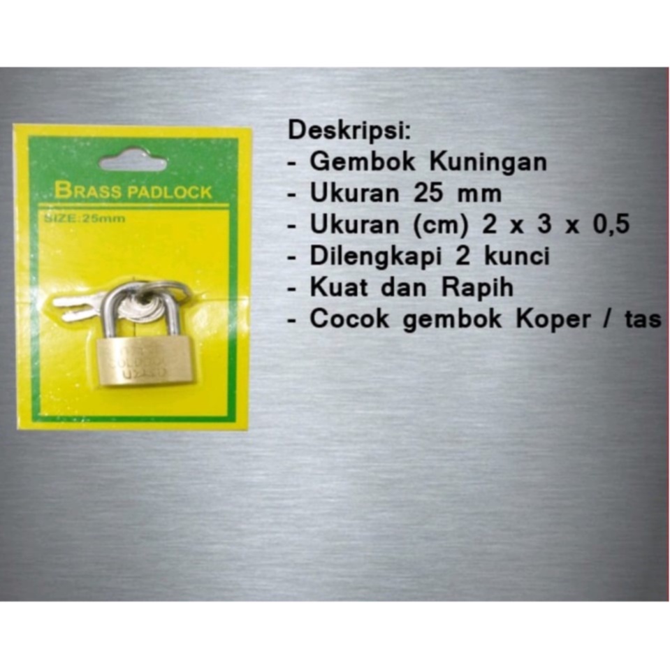 Gembok 25 mm Kuning | Padlock 25 mm Kuning