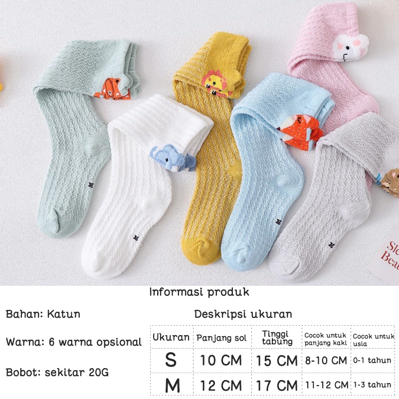 Kaos kaki anak bayi panjang/SuKaos kaki anak/Kaos kaki panjang bayi/Karakter Lucu Hewan  L103/104