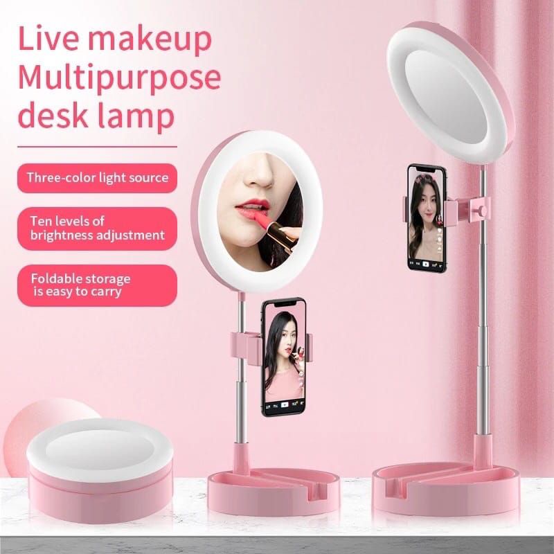 Tripod Hp Ring Light Holder Handphone Lampu Selfie Make up G3 JKT