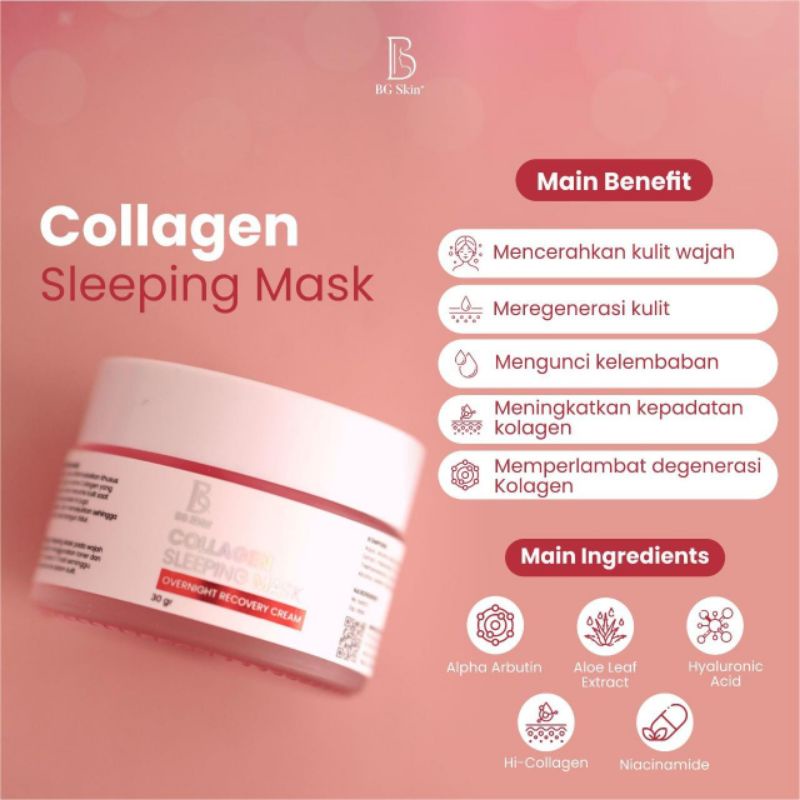 Jual Bg Skincare Collagen Sleeping Mask Shopee Indonesia