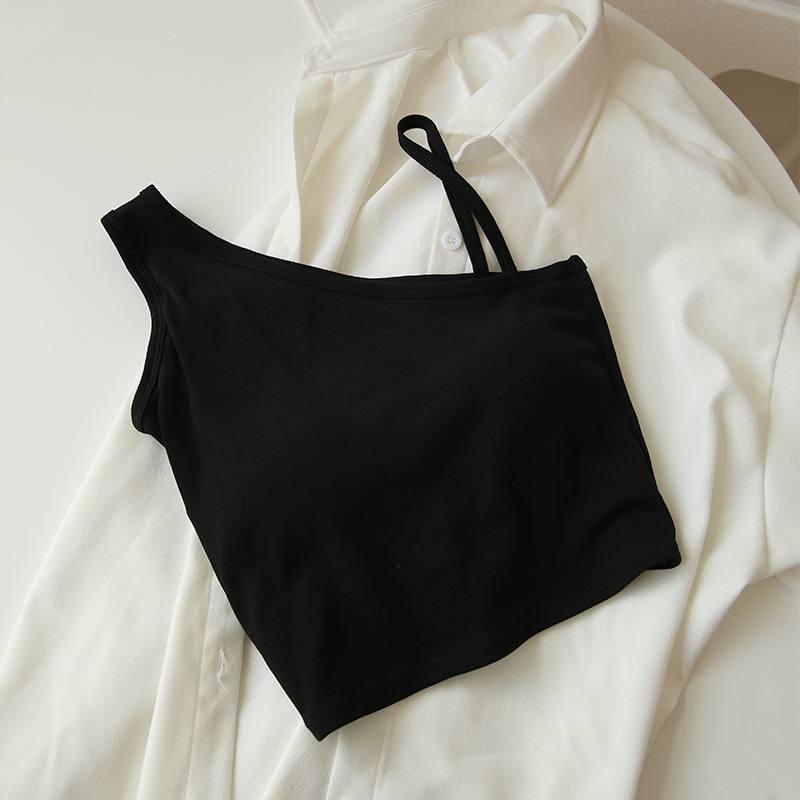 ASK - BRA crop top dengan busa pakaian wanita dalaman cewek korea tank top dengan cup bra56