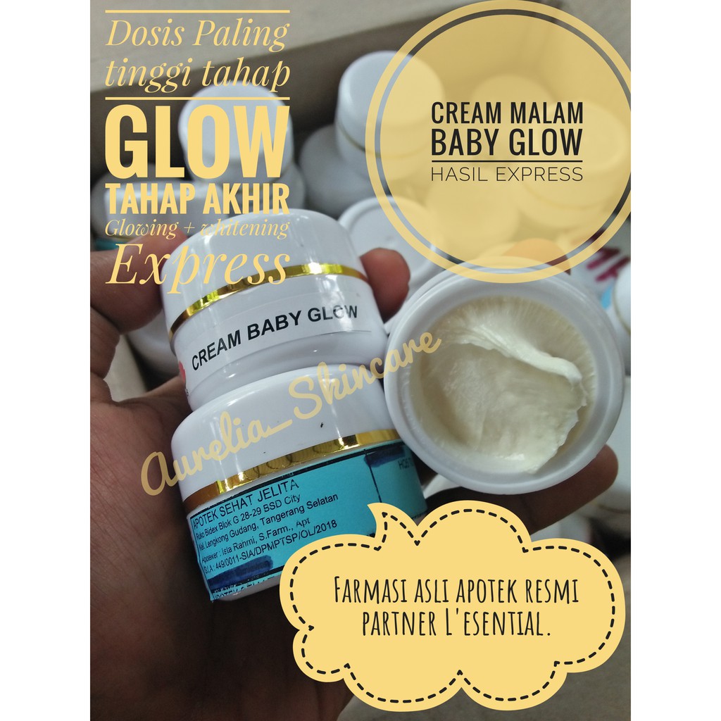 cream baby glowing