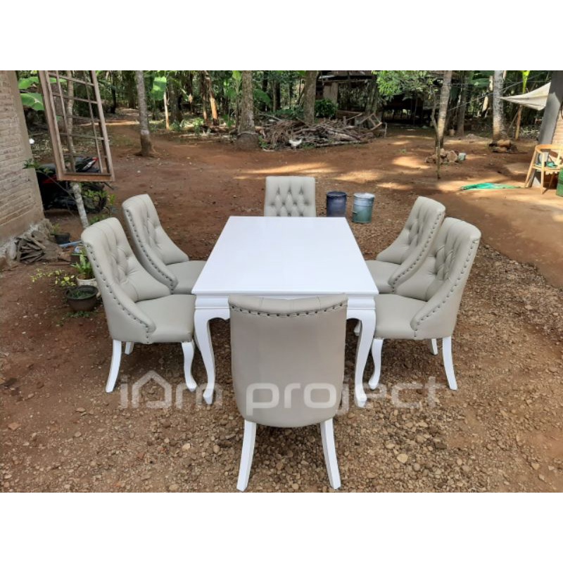 kursi meja makan shabi furniture modern