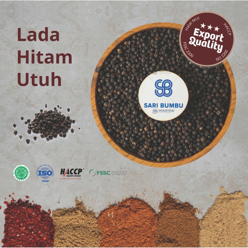 

Lada Hitam Utuh / Black Pepper Seed - (Large Pack) Rempah *Export Quality