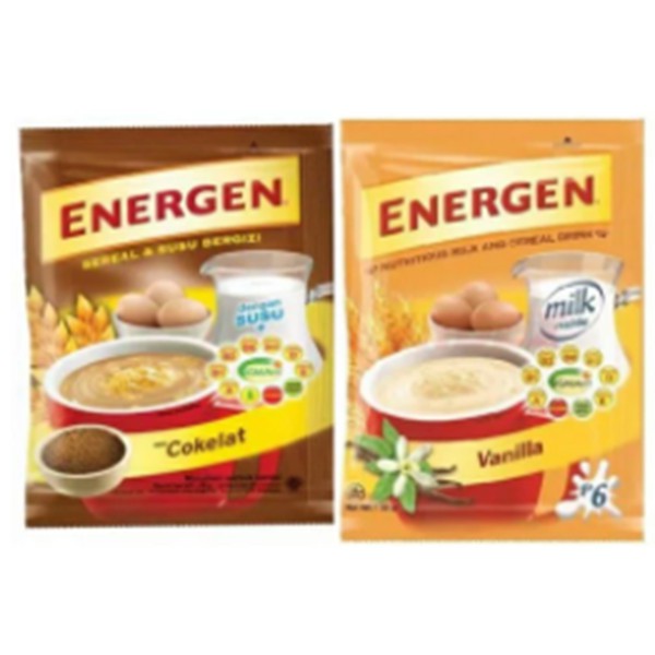 

Energen Sereal Rasa Coklat , Vanila, Kacang Hijau, Jahe, dan Kurma 10 Pcs