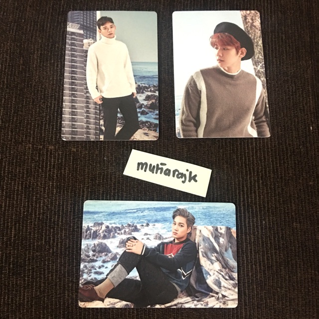EXO 2017 Seasons greetings mini calendar photocard kai baekhyun chen.    Obsession album poster