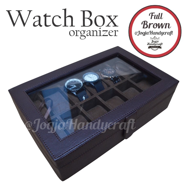 Banyak Warna Kotak Tempat Jam Tangan Isi 12 Watch Box Organizer Box Jam Tangan