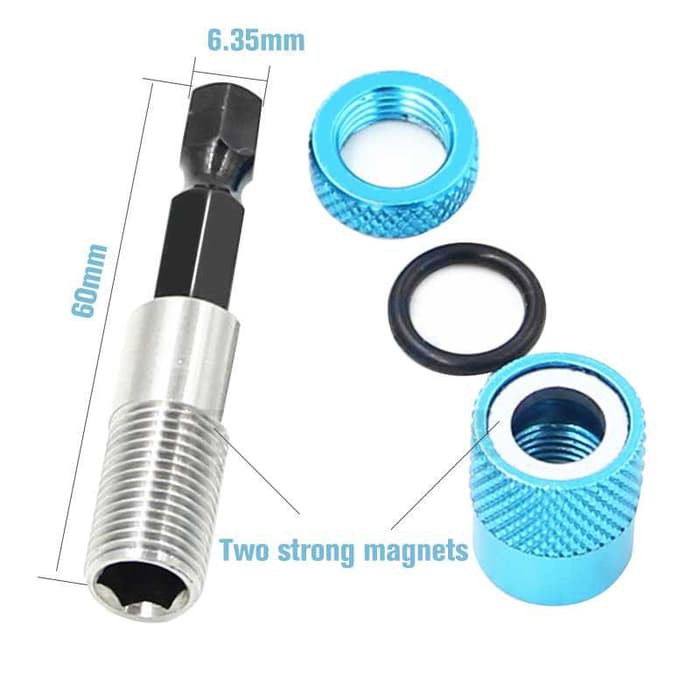 Chuck Adapter Extender Obeng Hexagon Magnetik Shank 1/4 Inch -PH07