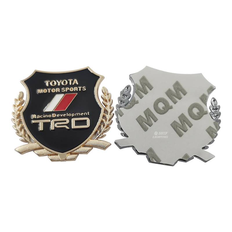 2 X Metal TRD Motorsports Logo Car Auto Side Window Decorative Emblem Badge Sticker Decal For TOYOTA