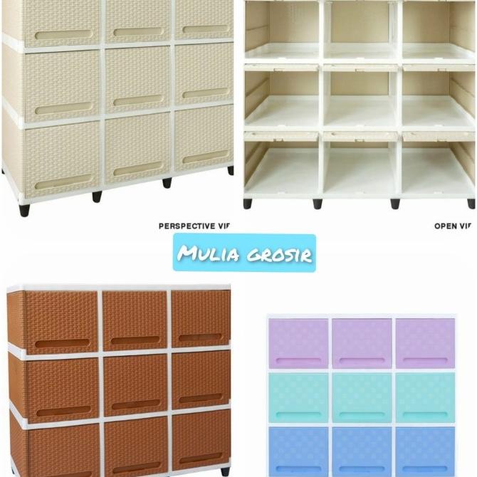 $$$$] Lemari Plastik Club Flip Triple 03 Lemari Pakaian Club