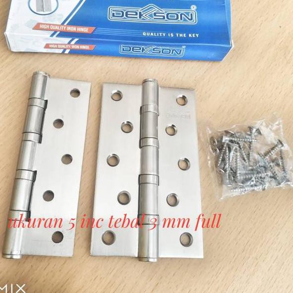 FRO380 Engsel pintu dekson stanlis engsel 5 inc dekson tebal 3 mm engsel kunci pintu dekson promo mu