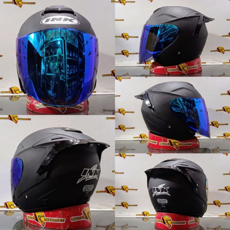 HELM INK DYNAMIC SOLID GREY DOFF/PAKET GANTENG 100% ORIGINAL SNI-DOT-ITAM DOF/VENOM/BLUE