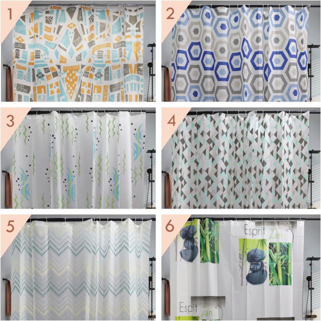 Cod - Comforthomes - Tirai Kamar Mandi Anti Air - Tirai Shower Motif Cantik - Ukuran 180cm X 180cm