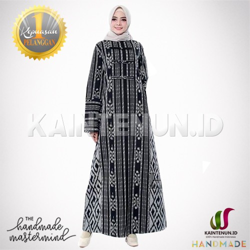 Gamis Batik Wanita Muslimah Kain Tenun Troso Handmade Etnik Klasik Gms001 Shopee Indonesia