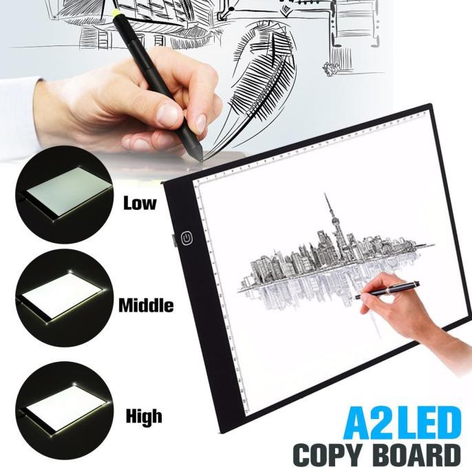 

(COD) Drawing Tracing A2 Copy Board Papan Jipak LED Light Pad Ultra Slim A2