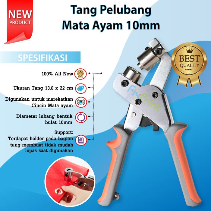 Tang Mata Ayam 10mm Eyelet Plier Punch Pelubang PVC Terpal Poster