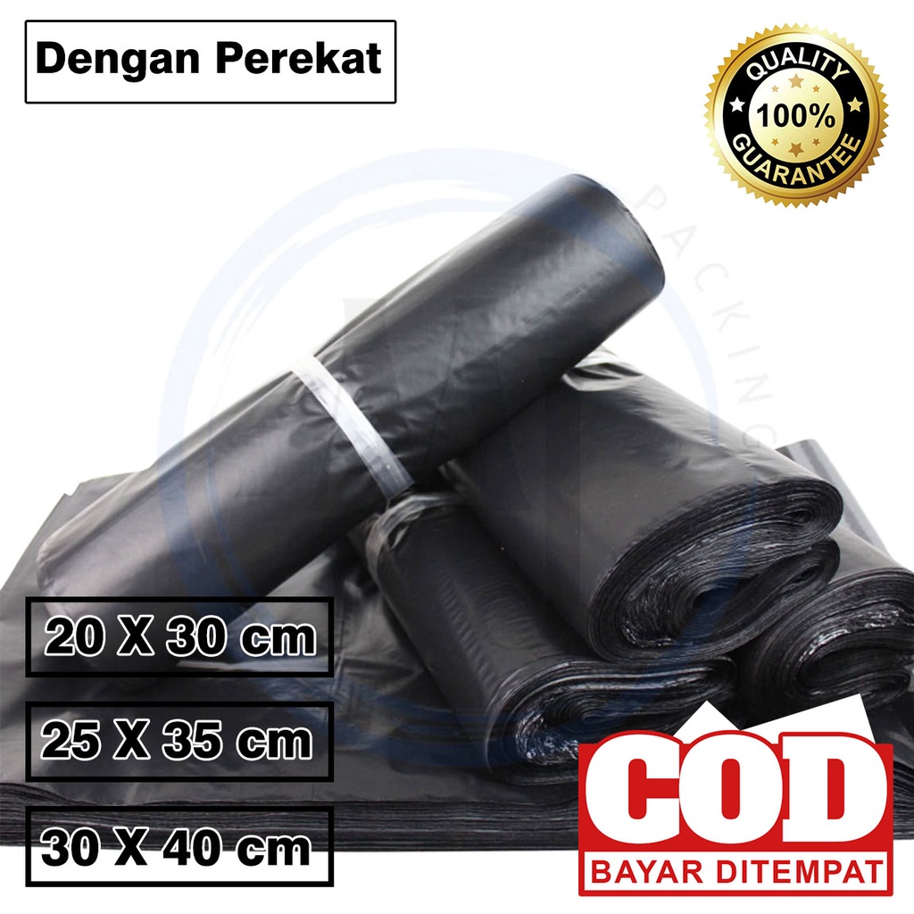 

[BLACK] Plastik Polymailer 30x40 / Polimailer / Plastik Packing Dengan Perekat / Lem Premium