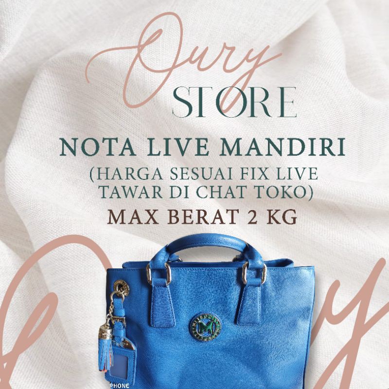 Nota LIVE MANDIRI Berat 2Kg 405-650rb