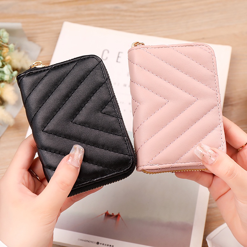 DOMPET KARTU WANITA KECIL PREMIUM IMPORT KOREA KULIT KIMARI MINI RESLETING UANG KOIN PENDEK CEWEK MURAH KEKINIAN REMAJA FASHION BATAM LUCU SIMPLE