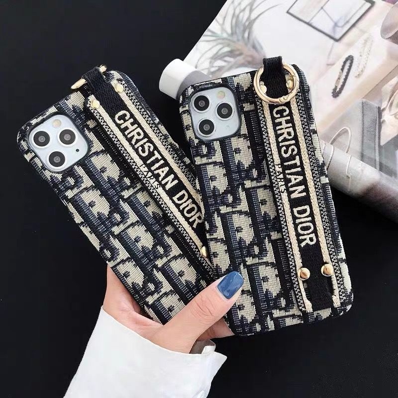 Case Fashion Christian Di*r Strap finger Iphone 7 8 7+ 8+ X Xs Xr Max 11 12 13 14 Pro Max 14+ 14Plus Plus FH43