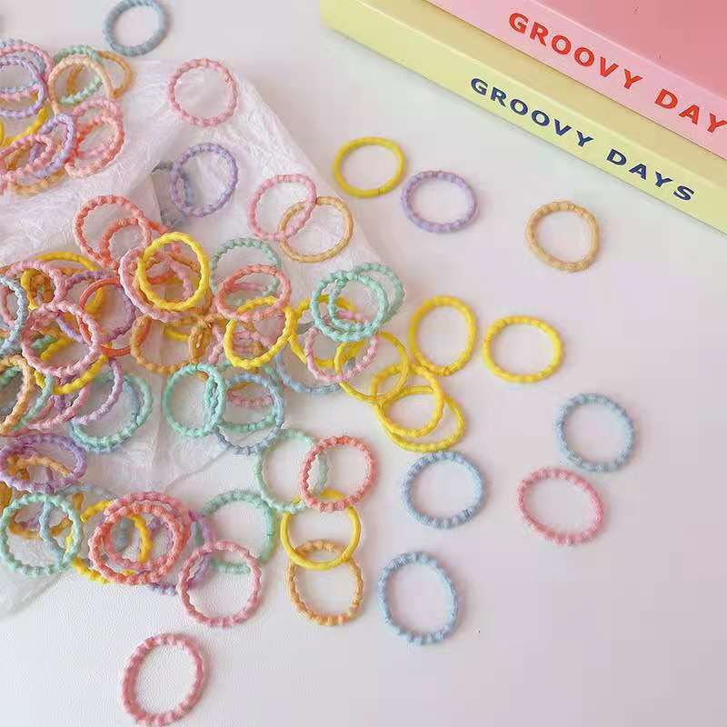 DS IR 12 Ikat Rambut Karet Warna-Warni Lucu Imut Gaya Korea Fashion Anak Perempuan (isi 100PCS)