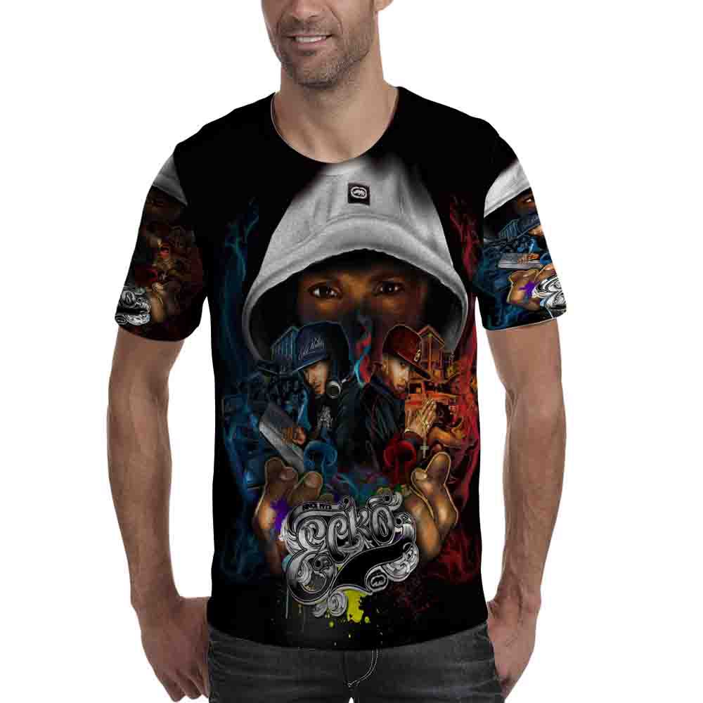 Ecko UNLTD x G-Unit Kaos Fullprint Bahan Polyester