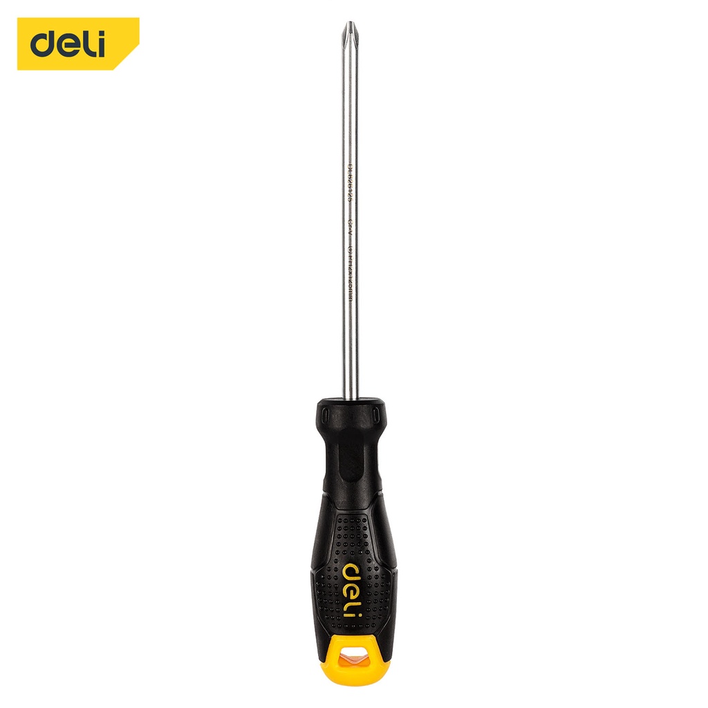 Deli Phillips Screwdriver  / Obeng Plus Minus PH2 6mm x125mm  Perkakas EDL626125X