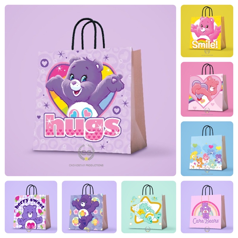 

Paperbag Tas Kado Premium Care Bears Cheviostar Goodie Bag Custom Tas Kertas Hampers Ulang Tahun Anak Paper Bag Kado