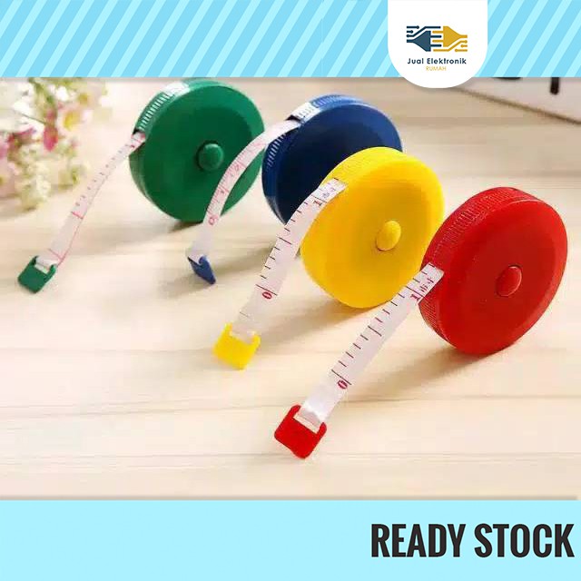 METERAN GULUNG - Meteran Baju Putar 150cm Mini Pengukur Lingkar Perut dan Barang