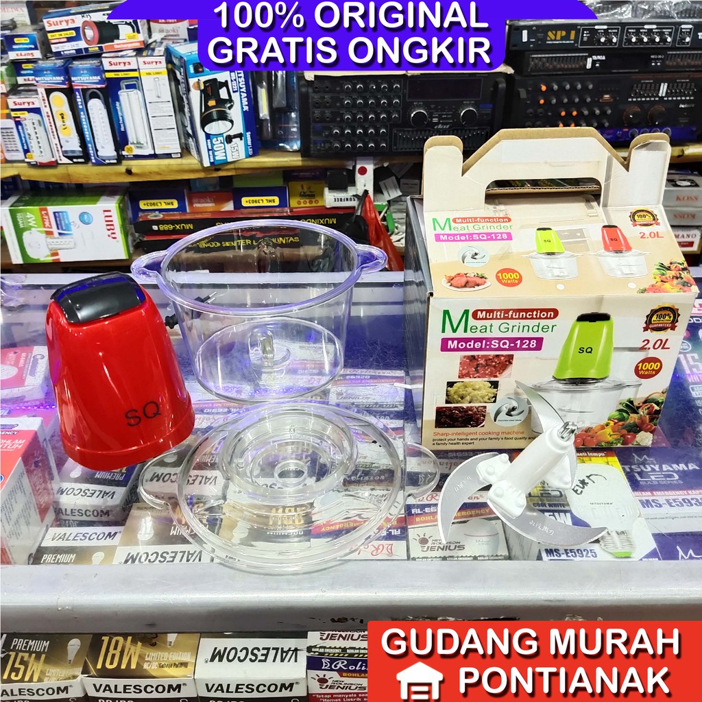 Blender Chopper UKURAN BESAR JUMBO 2 L ( 2 liter ) Kapsul meat grinder food choper listrik SQ 128