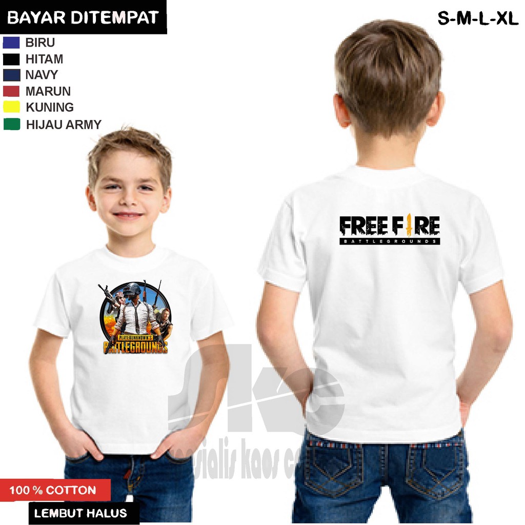 KAOS ANAK MOTIF FREE FIRE BAHAN PREMIUM