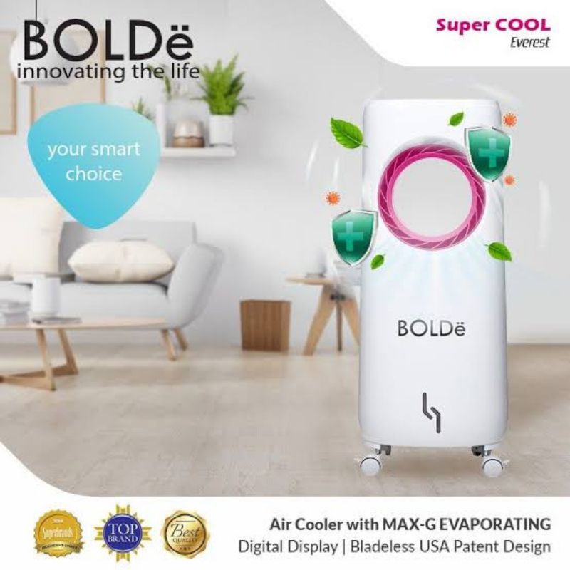 Air Cooler Bolde Super Cool Everest Low Noise Timer 360 Derajat Garansi Resmi