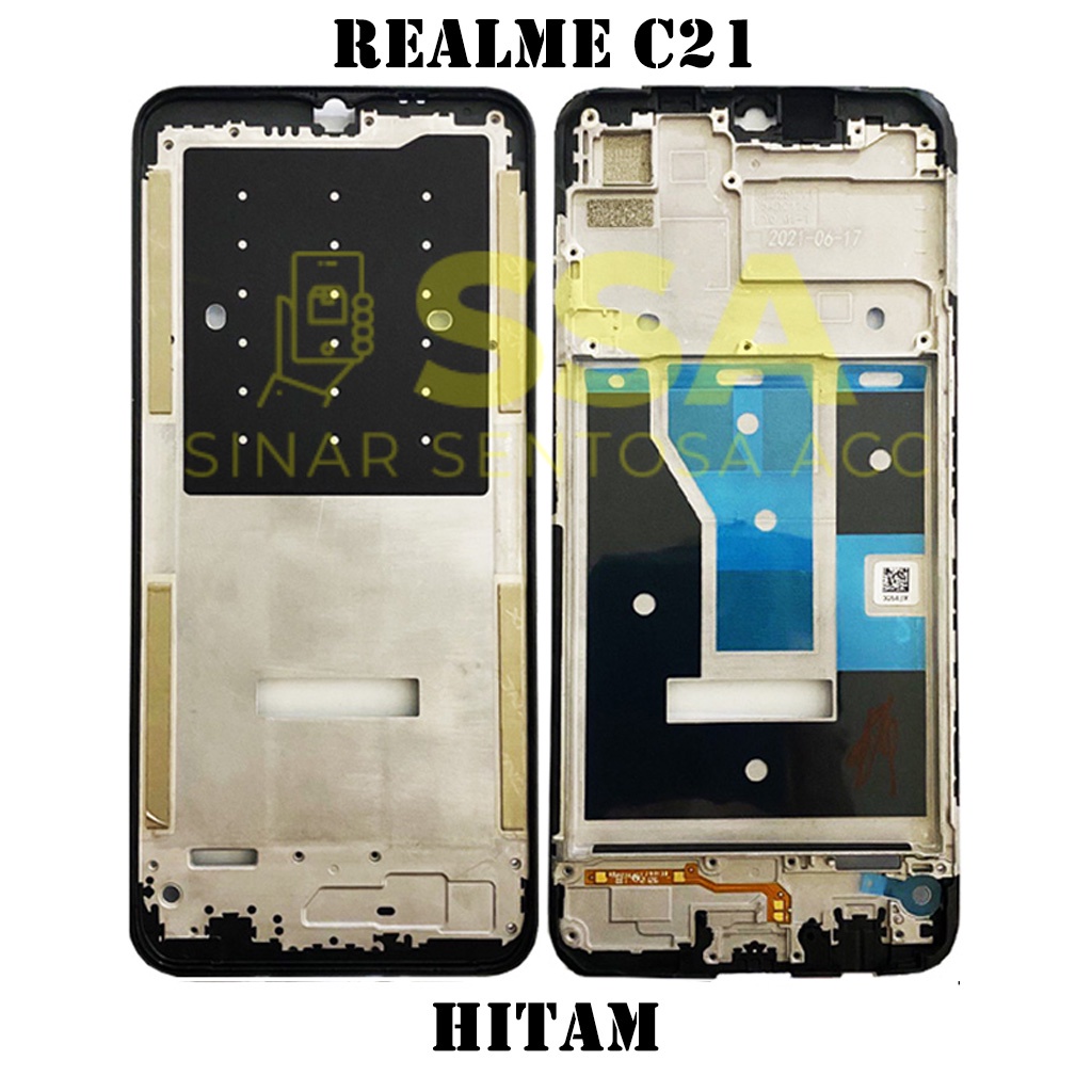 Tulang Tengah Middle Frame LCD Realme C21 Original 100% Tulang Casing Bezel Bezzel Bazel Handphone HP Ori Original Awet Murah RealmeC21